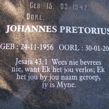 PRETORIUS Johannes 1956-2010