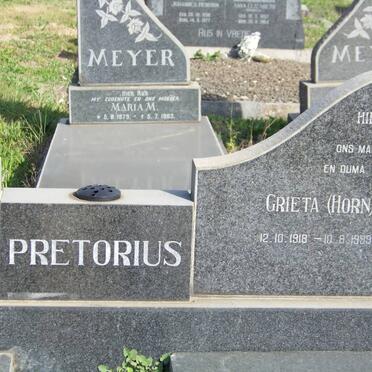 PRETORIUS Grieta nee HORN 1918-1999