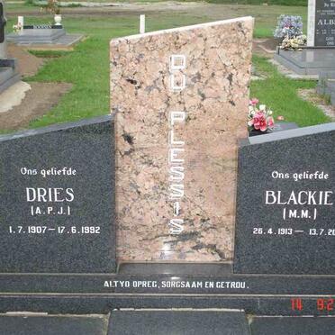 PLESSIS A.P.J., du 1907-1992 &amp; M.M. 1913-2002