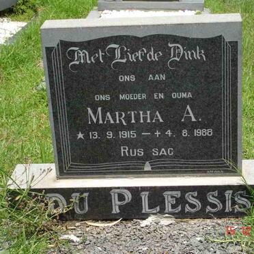 PLESSIS Martha A., du 1915-1988