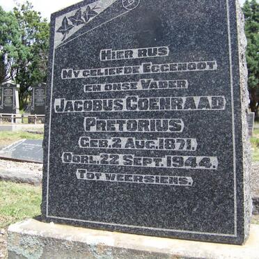 PRETORIUS Jacobus Coenraad 1871-1944