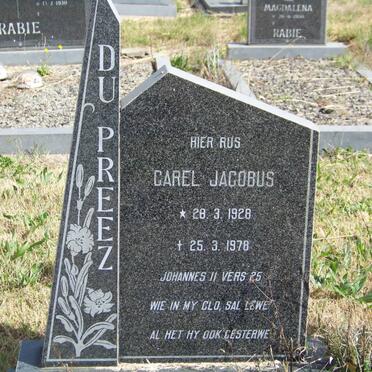 PREEZ Carel Jacobus, du 1928-1978