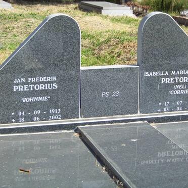 PRETORIUS Jan Frederik 1913-2002 &amp; Isabella Maria Cornelia NEL 1914-2002