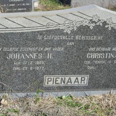 PIENAAR Johannes H. 1889-1972 &amp; Christina J. VENTER 1890-