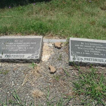 PRETORIUS Willem Francois 1897-1954 &amp; Magdalena Martha ERASMUS 1904-1981