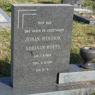 ROETS Johan Hendrik Adriaan 1886-1961