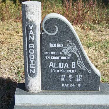 ROOYEN Alida B., van nee KRUGER 1897-1987