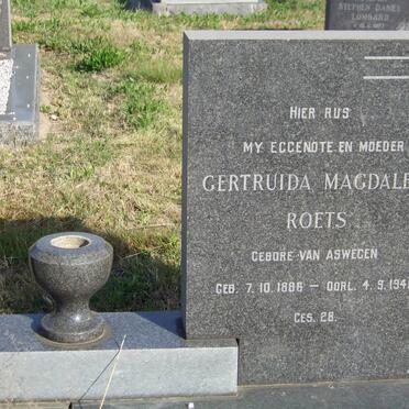 ROETS Gertruida Magdalena nee VAN ASWEGEN 1886-1941