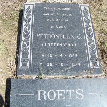 ROETS Petronella J. nee LOGGENBERG 1914-1974