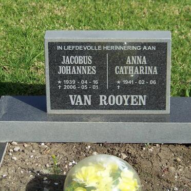 ROOYEN Jacobus Johannes, van 1939-2006 &amp; Anna Catharina 1941-