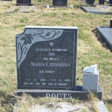 ROETS Maria Catharina nee VERWEY 1889-1985