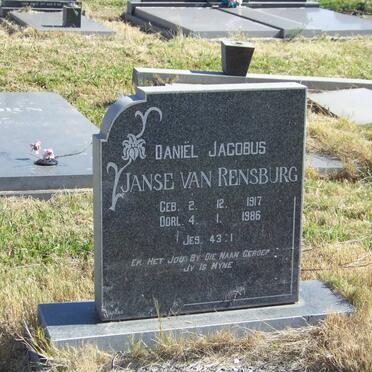 RENSBURG Daniël Jacobus, Janse van 1917-1986