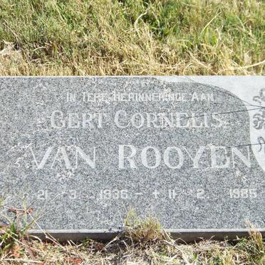 ROOYEN Gert Cornelis, van 1936-1985