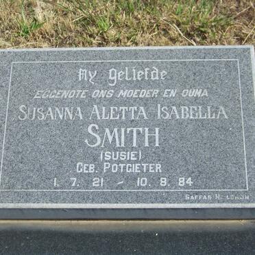 SMITH Susanna Aletta Isabella nee POTGIETER 1921-1984