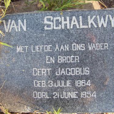 SCHALKWYK Gert Jacobus, van 1864-1954