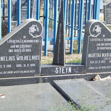 STEYN Cornelius Wilhelmus  1916-1980 &amp; Martha Maria Marthina ELS 1922-1983