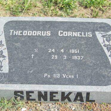 SENEKAL Theodorus Cornelis 1851-1937