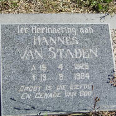 STADEN Hannes, van 1925-1984