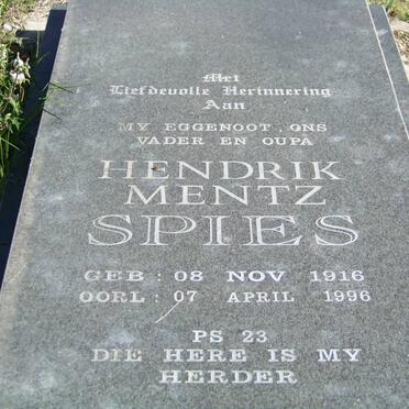 SPIES Hendrik Mentz 1916-1996