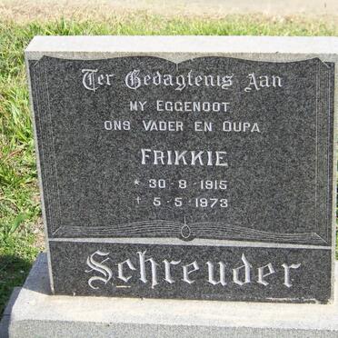 SCHREUDER Frikkie 1915-1973