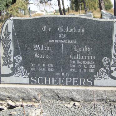 SCHEEPERS Willem Karel 1897-1983 &amp; Hester Catharina RAUTENBACH 1908-1965