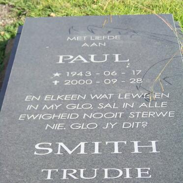 SMITH Paul 1943-2000 &amp; Trudie 1960-