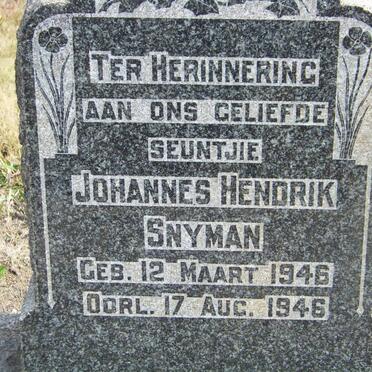 SNYMAN Johannes Hendrik 1946-1946