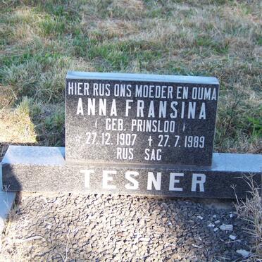 TESNER Anna Fransina nee PRINSLOO 1907-1989