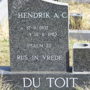 TOIT Hendrik A.C., du 1907-1983