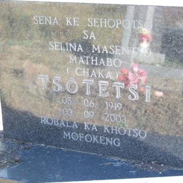 TSOTETSI Selina Masentso Mathabo 1919-2003