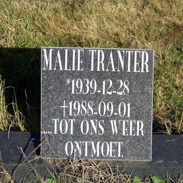TRANTER Malie 1939-1988