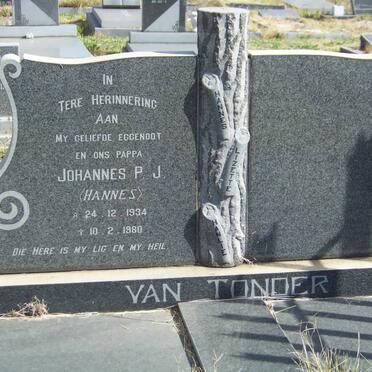 TONDER Johannes P.J., van 1934-1980