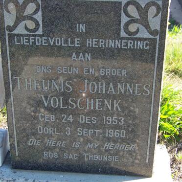 VOLSCHENK Theunis Johannes 1953-1960