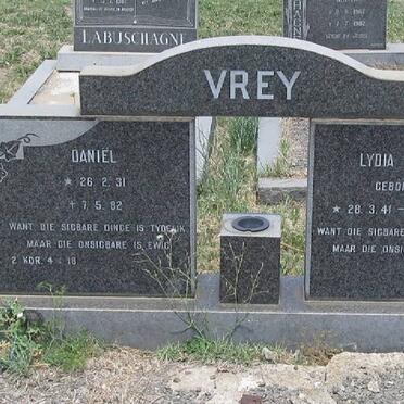 VREY Daniël 1931-1982 &amp; Lydia Johanna NEL 1941-1983 