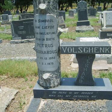 VOLSCHENK Petrus Gerhardus 1952-1975