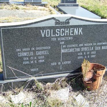 VOLSCHENK Cornelis Gabriel 1903-1984 &amp; Margaretha Sybella NAUDE 1903-1982