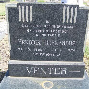 VENTER Hendrik Bernardus 1923-1974
