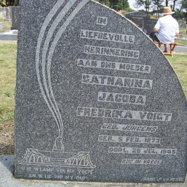 VOIGT Catharina Jacoba Fredrika nee JURGENS 1873-1945