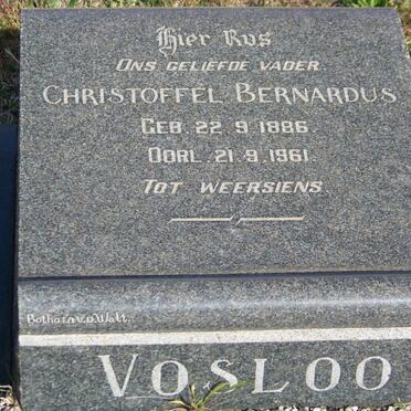 VOSLOO Christoffel Bernardus 1886-1961