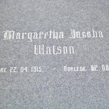 WATSON Margaretha Jacoba 1915-1995