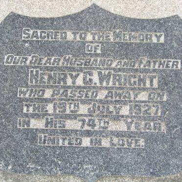 WRIGHT Henry  C. -1927