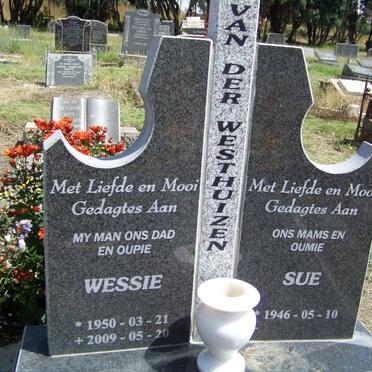 WESTHUIZEN Wessie, van der 1950-2009 &amp; Sue 1946-