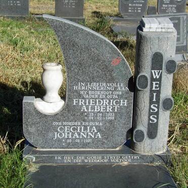 WEISS Friedrich Albert 1933-1998 &amp; Cecilia Johanna 1937-