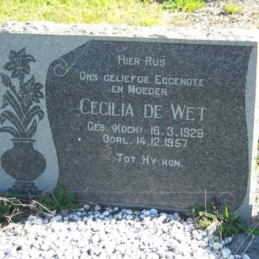 WET Cecilia, de nee KOCH 1929-1957