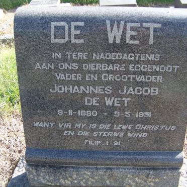WET Johannes Jacob, de 1880-1951