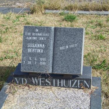 WESTHUIZEN Susanna Bertina, v.d. 1897-1986