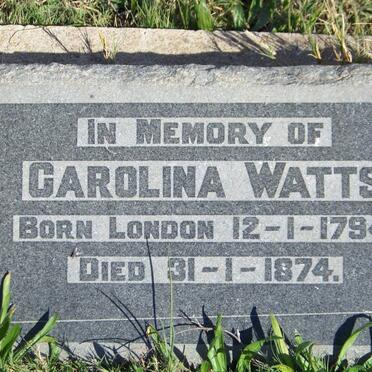 WATTS Carolina 1794-1874