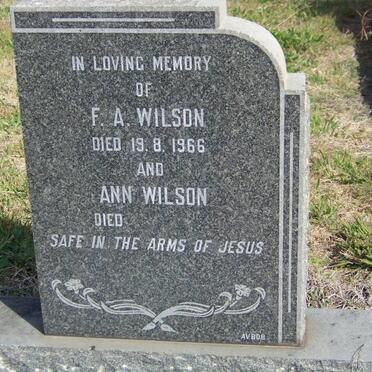 WILSON F.A. -1966 &amp; Ann