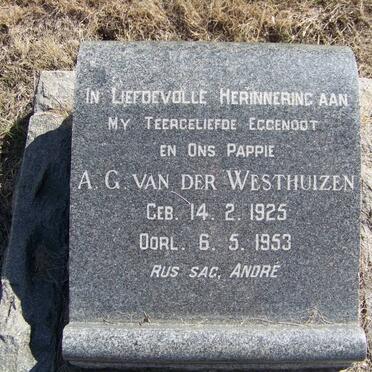 WESTHUIZEN A.G., van der 1925-1953