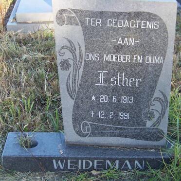 WEIDEMAN Esther 1913-1991